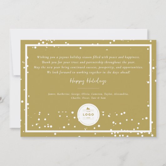 Seizoenskinderen Klassieke zegelfotobusiness Kaart (Achterkant)