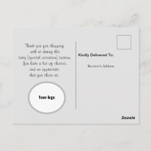 Seizoensklant  briefkaart (Achterkant)