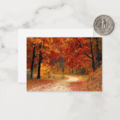 Seizoenskleuren in het najaar notitiekaartje (Voorkant / Achterkant in situ)