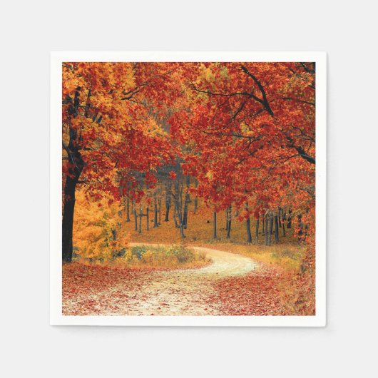 Seizoenskleuren in het najaar servet (Voorkant)