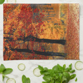 Seizoenskleuren in het najaar theedoek (Gevouwen)