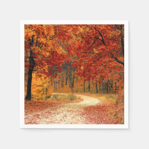Seizoenskleuren van de herfst servet