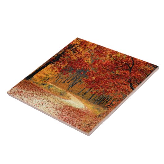 Seizoenskleuren van de herfst tegeltje (Zijkant)