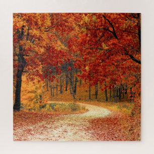 Seizoenskleuren van herfst Worp Kussen Legpuzzel