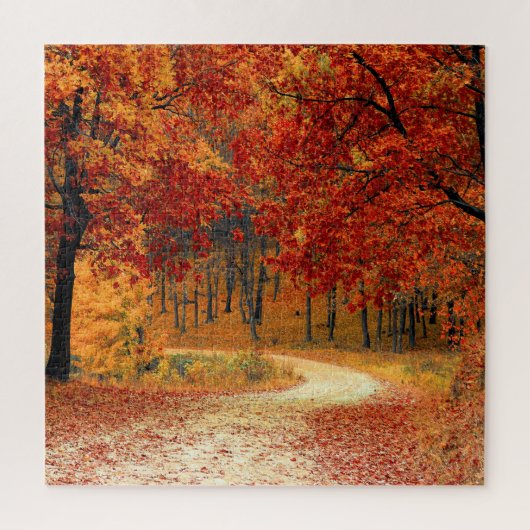 Seizoenskleuren van herfst Worp Kussen Legpuzzel (Verticaal)