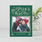 Seizoensklomp voor elegante leesbare kerstkaart (Staand voorkant)