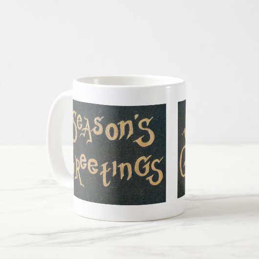 'Seizoenskoffie Mok met kerstcadeaus (Voorkant links)