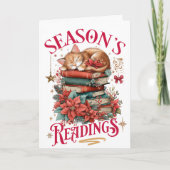 Seizoenslectuur Knus Kitten  Feestdagen Kaart (Voorkant)