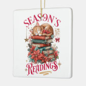 Seizoenslectuur Knus Kitten Keramisch Ornament (Links)