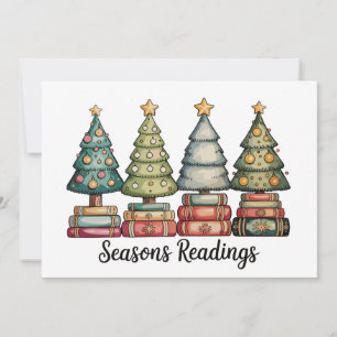 Seizoenslezingen Kerstboek Boom Leraar Kerstmis Feestdagenkaart