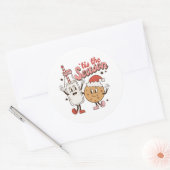 Seizoensmelk koekjes woordherleiding ronde sticker (Envelop)