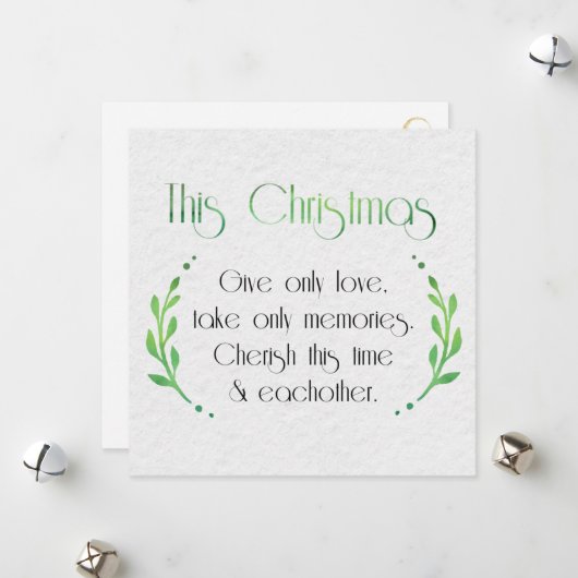 Seizoensminimalistische zingeving met Gold Flouris Feestdagenkaart