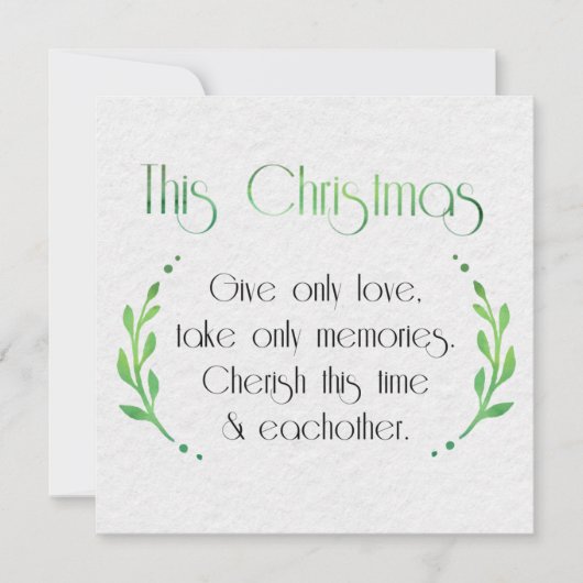 Seizoensminimalistische zingeving met Gold Flouris Feestdagenkaart (Voorkant)