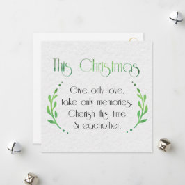 Seizoensminimalistische zingeving met Gold Flouris Feestdagenkaart