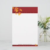 SEIZOENSNOTA::: mache bladeren 1 Briefpapier (Staand voorkant)