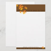 SEIZOENSNOTA::: mache bladeren 2 Briefpapier (Voorkant / Achterkant)