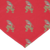 seizoensontwerp met ivoren blad en robin kerst tafelkleed (Gekanteld)