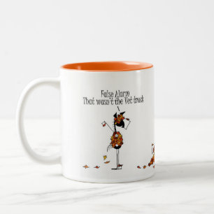 Seizoenspaarden van de Herfst die zich van de Vet- Tweekleurige Koffiemok