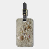 Seizoenspalen in de zand bagagelabel (Voorkant verticaal)