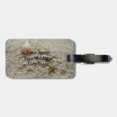 Seizoenspalen in de zand bagagelabel (Achterkant horizontaal)