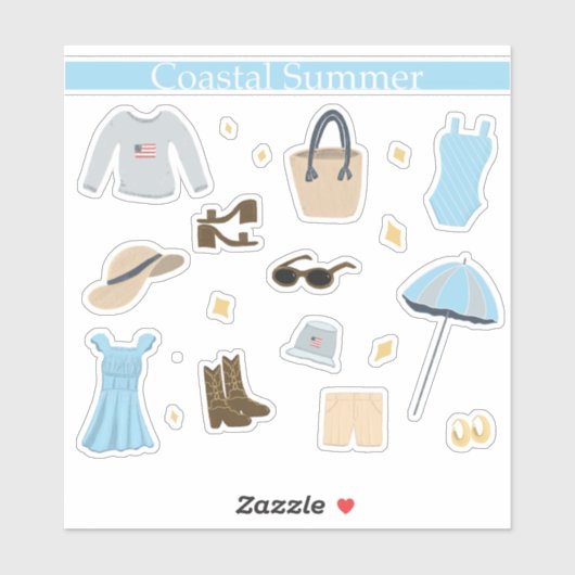 Seizoensplanner Sticker Pack, Kustzomer (Vel)