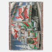 Seizoensproeiende kerstman deken (Voorkant Verticaal)