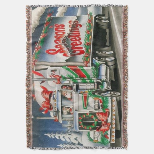 Seizoensproeiende kerstman deken (Voorkant Verticaal)