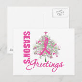 Seizoensroetroze lintboom feestdagenkaart (Voorkant / Achterkant)