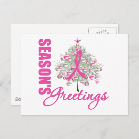 Seizoensroetroze lintboom feestdagenkaart (Voorkant / Achterkant)