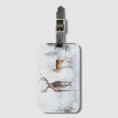 Seizoensroosters kerstrecorder bagagelabel (Voorkant (verticaal))