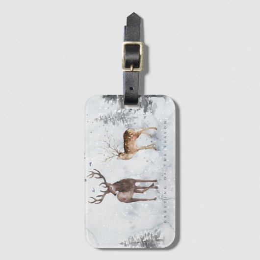 Seizoensroosters kerstrecorder bagagelabel (Voorkant (verticaal))