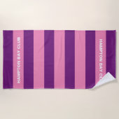 Seizoensrust: Custom Beach Club Gestreepte handdoe Strandlaken (Voorkant)