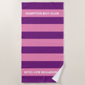 Seizoensrust: Custom Beach Club Gestreepte handdoe Strandlaken (Voorkant)