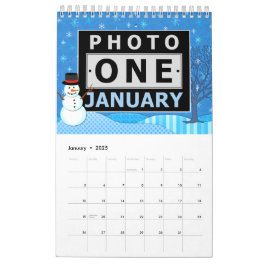  seizoensscènes | Aangepaste familie foto's 2025 Kalender