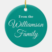 Seizoensschildpad met de groeten van het seizoen, keramisch ornament (Achterkant)