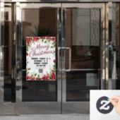 Seizoensseizoen met QR-code. Raamsticker (Kantoordeur)