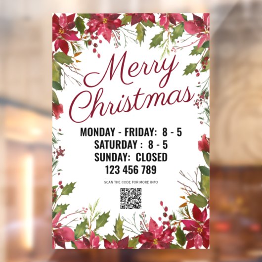 Seizoensseizoen met QR-code. Raamsticker (Vel 2)