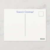 Seizoensstokken Groetsen Blauwe Vogel Deer Briefkaart (Achterkant)