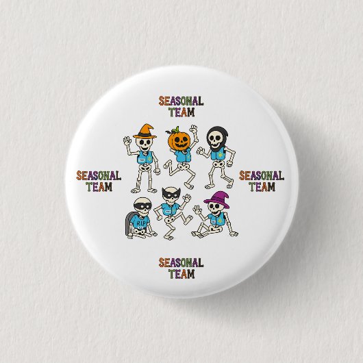 Seizoensteam Halloween Ronde Button 3,2 Cm (Voorkant)