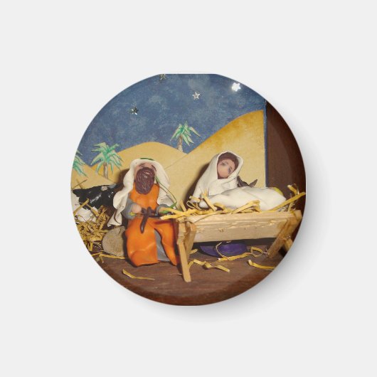 Seizoenstheater Jezus Mary Joseph stabiel seizoens Magneet (Voorkant)