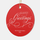 Seizoensvakantie met groeten keramisch ornament (Links)