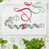 Seizoensvakantie NYC Lamppost Kerstfeestdag Theedoek (Gevouwen)