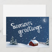 Seizoensvakantiekaartje voor groeten feestdagenkaart (Voorkant / Achterkant)