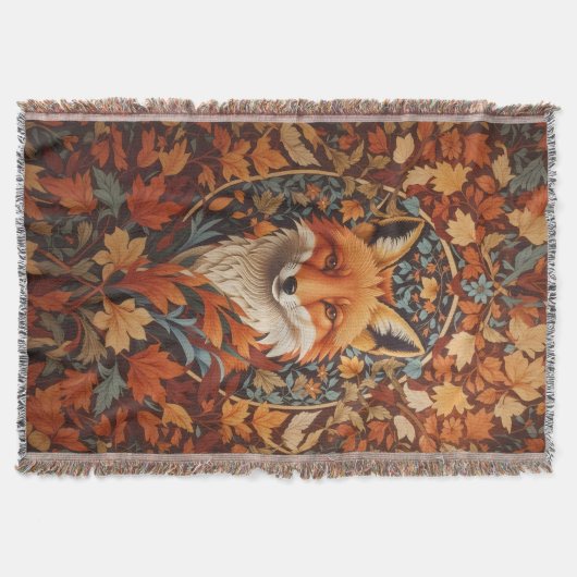 Seizoensval laat Red Fox Face achter Deken (Voorkant)