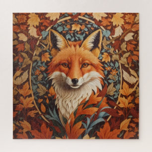 Seizoensval laat Red Fox Face achter Legpuzzel