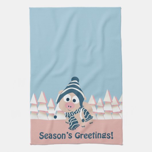 Seizoensvarkens Theedoek (Verticaal)