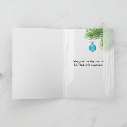 Seizoensvenster met groeten kaart (Binnen)