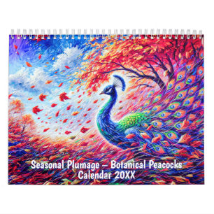 Seizoensverenkleed – Botanische Pauwenkalender Kalender