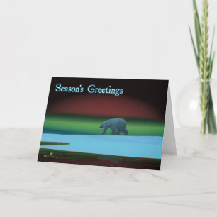 Seizoensvergrotingen - Polair Beer met lichte verl Feestdagen Kaart