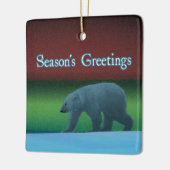 Seizoensvergrotingen - Polair Beer met lichte verl Keramisch Ornament (Links)